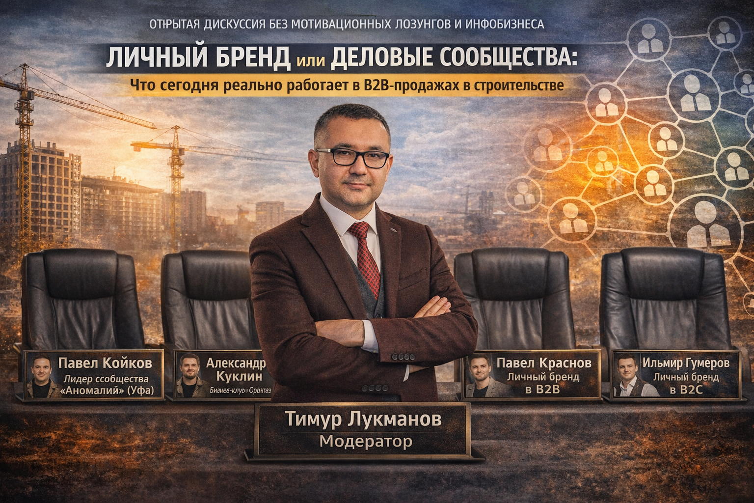 25 февр, 15.00 ч. Личный бренд или деловые сообщества: что сегодня реально работает в B2B-продажах в строительстве