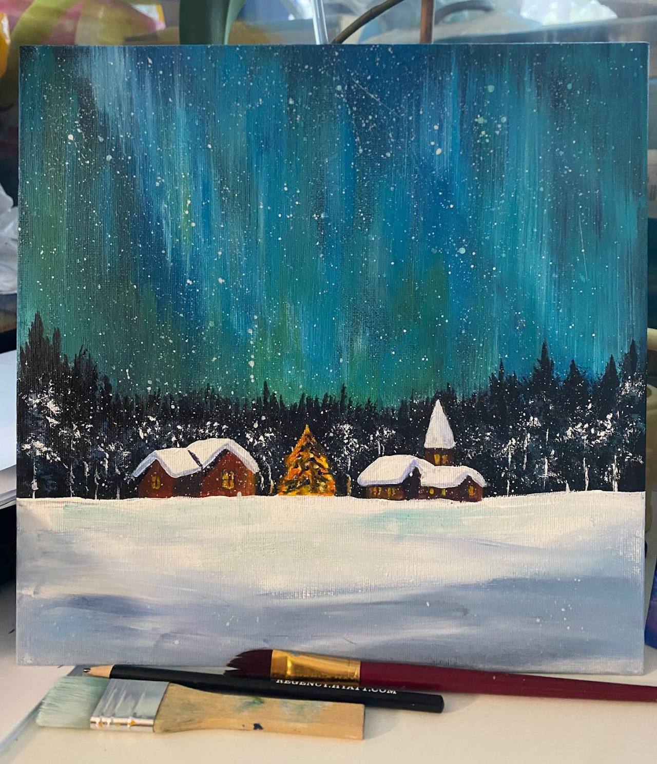 14 февраля: создаём волшебство акварельными красками