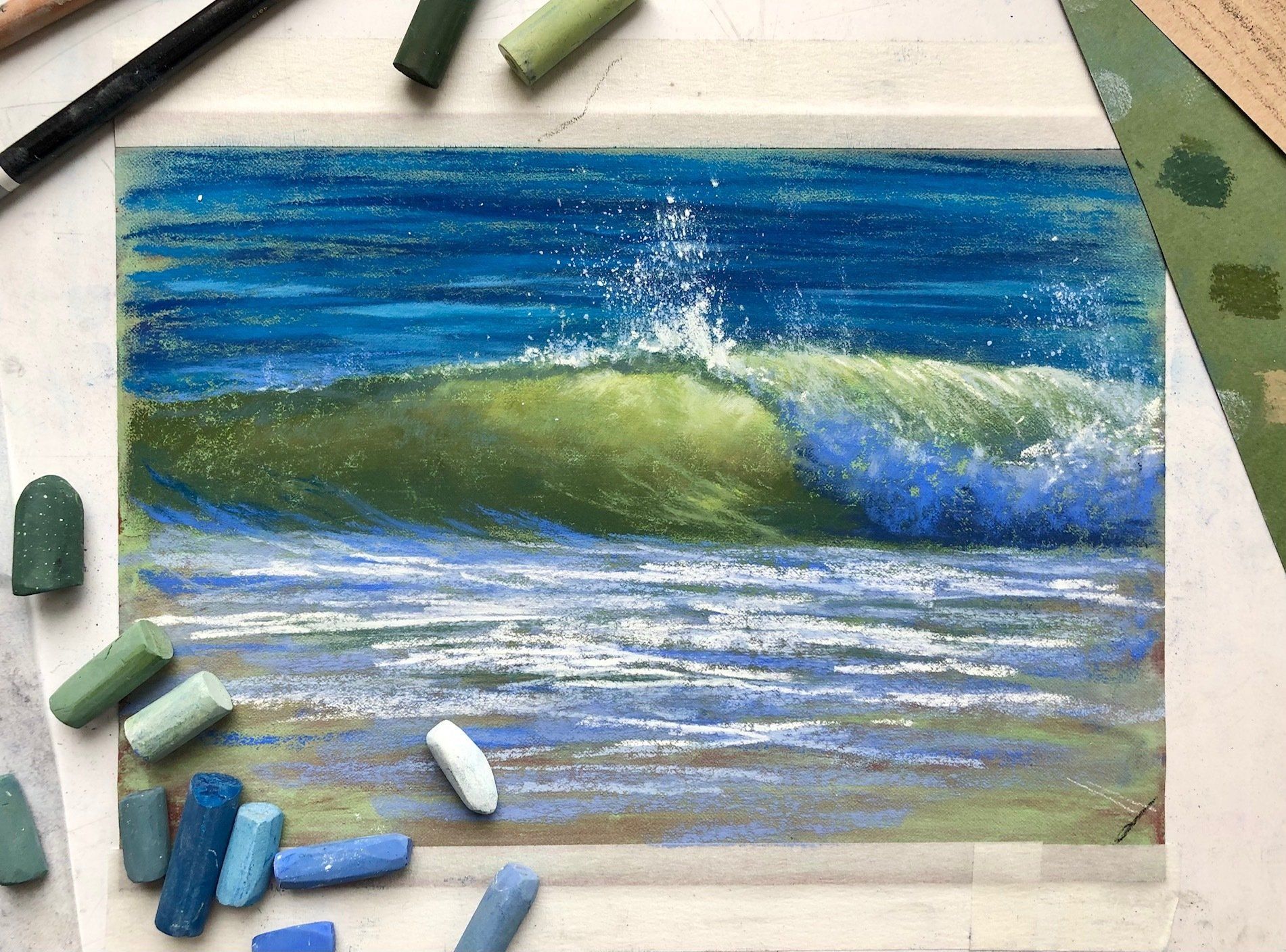 Мастер-класс по рисованию в технике сухая пастель «Море»