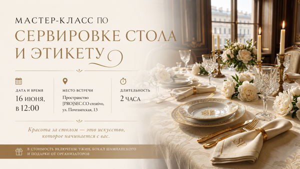 Мастер-класс по сервировке стола и этикету