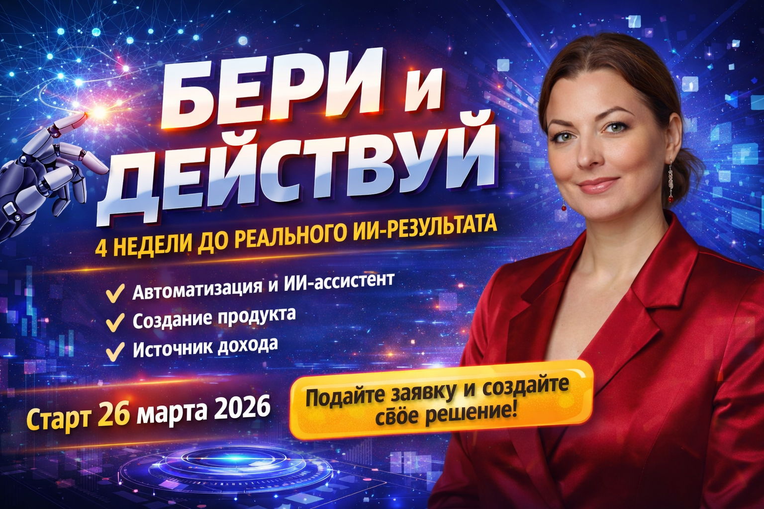 НЕЙРОСЕТИ: Онлайн-тренинг "Бери и Действуй: 4 недели практики"