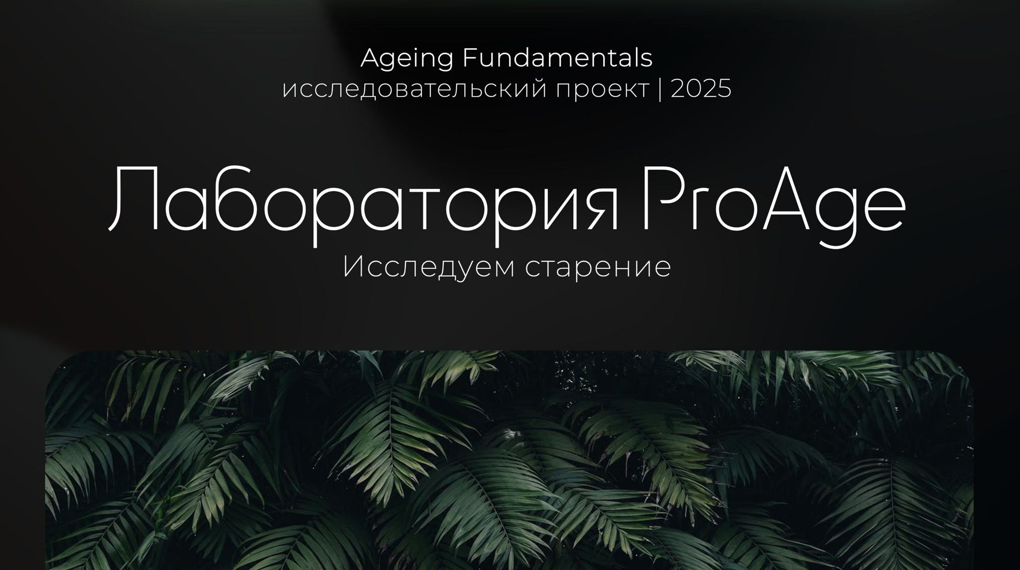 Лаборатория ProAge от проекта Ageing Fundamentals
