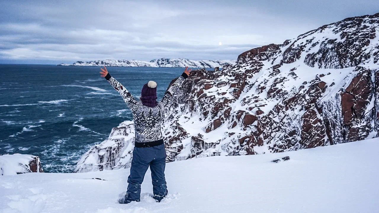 Териберка зимняя пешая прогулка