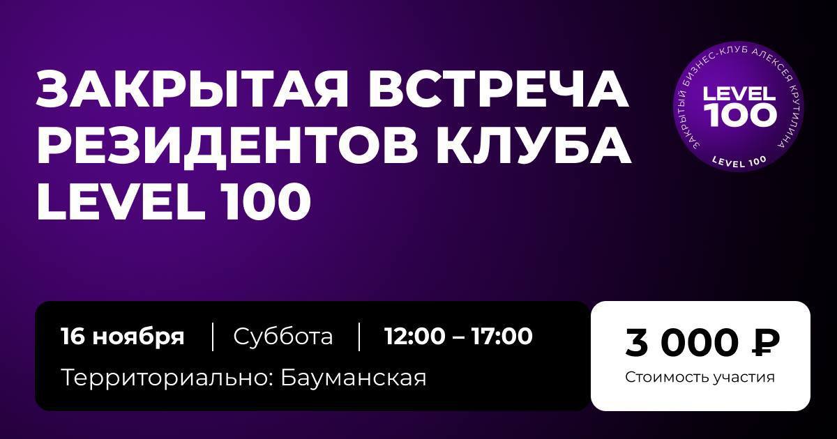 Встреча резидентов LEVEL 100