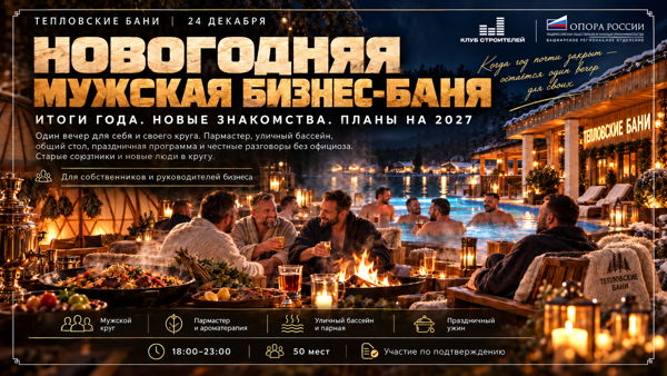 24 дек, чт · Новогодняя мужская бизнес-баня