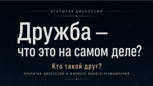 Дискуссия на тему: Дружба — что это на самом деле? Кто такой друг?