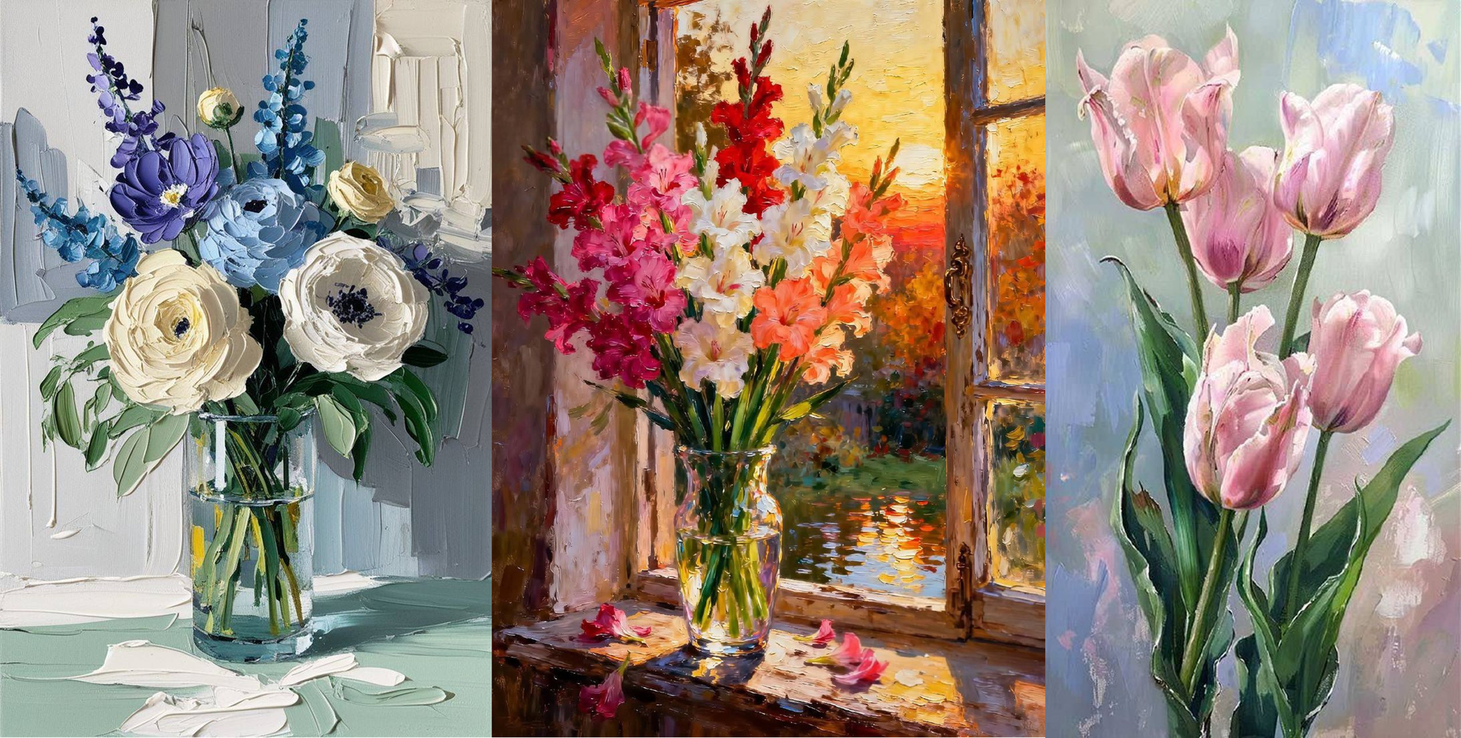 Букет с натуры маслом