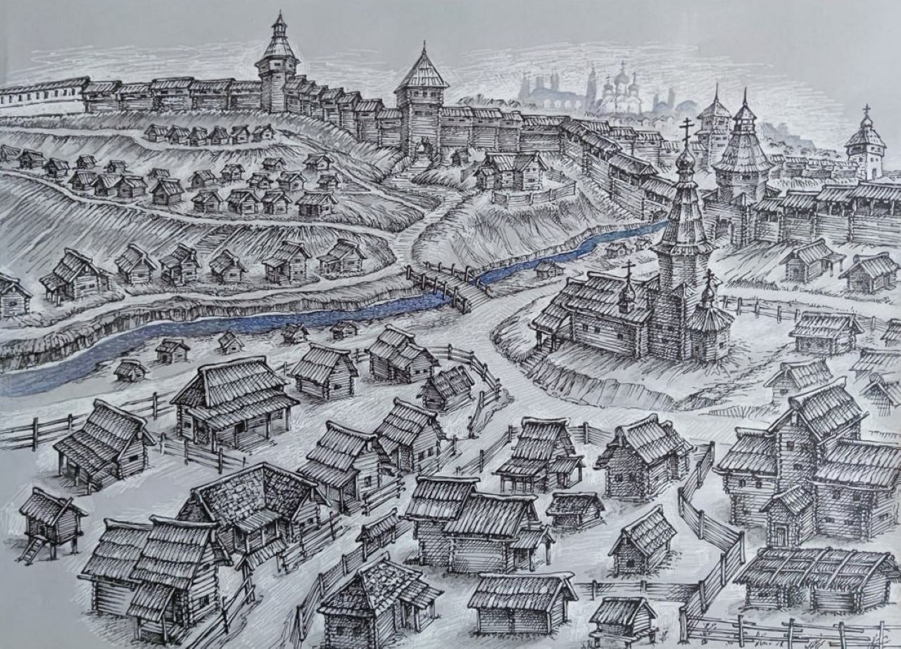 Презентация графических документально-художественных панорам средневековой Казани