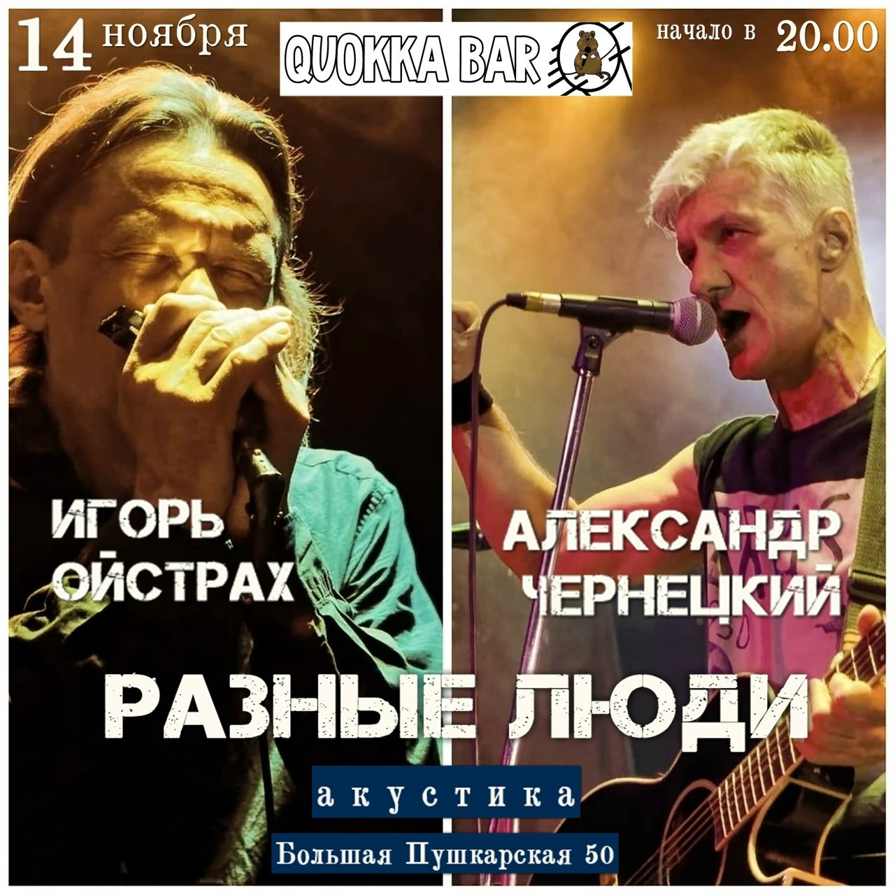 гр. "Разные люди" (акустика) в Quokka bar