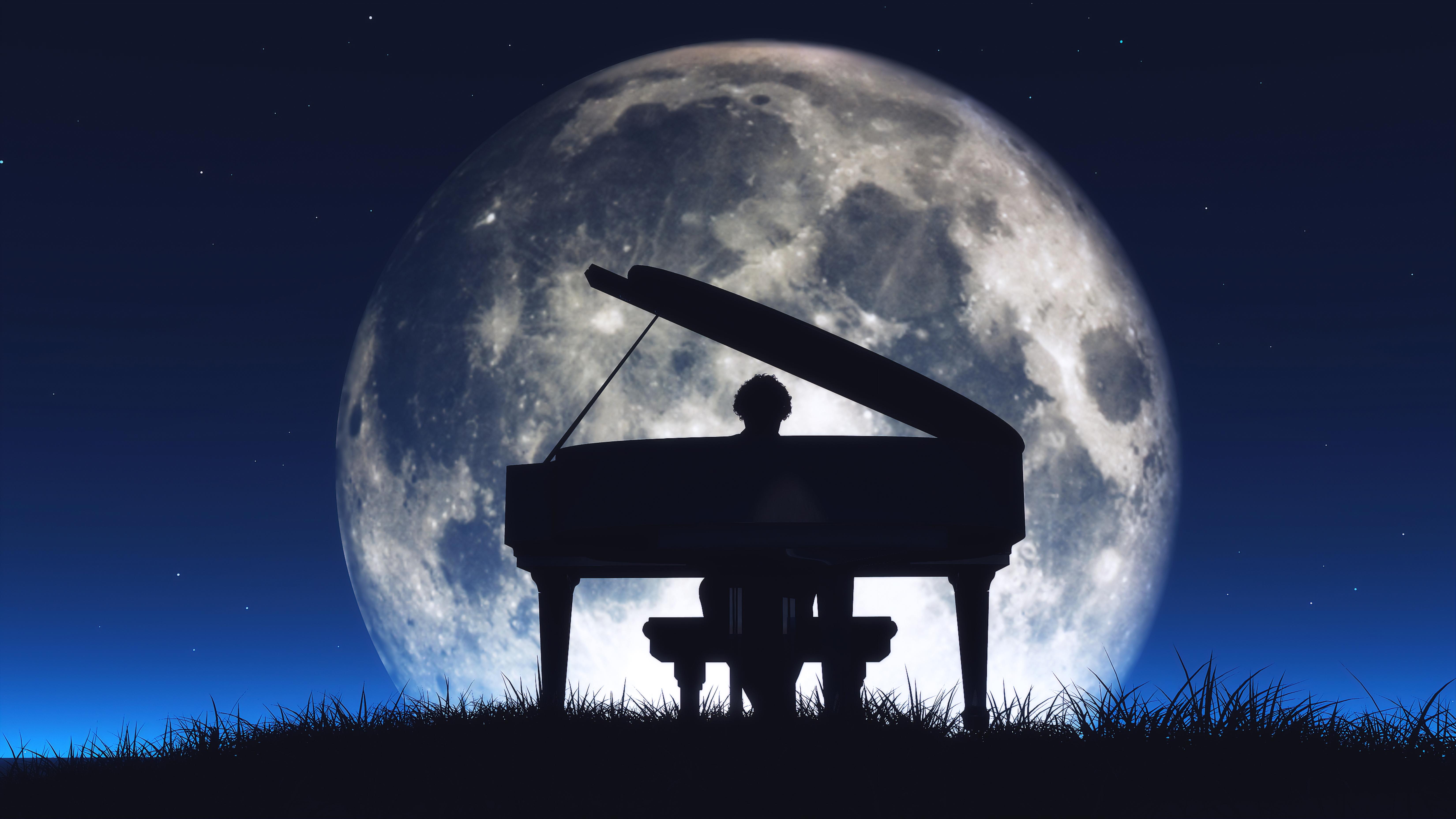 Почему ночь слушать. Композиции Бетховена Лунная Соната. Рисунок к лунной сонате Бетховена. Иллюстрации к "лунной сонате" л.Бетховена.. Рояль на фоне Луны.