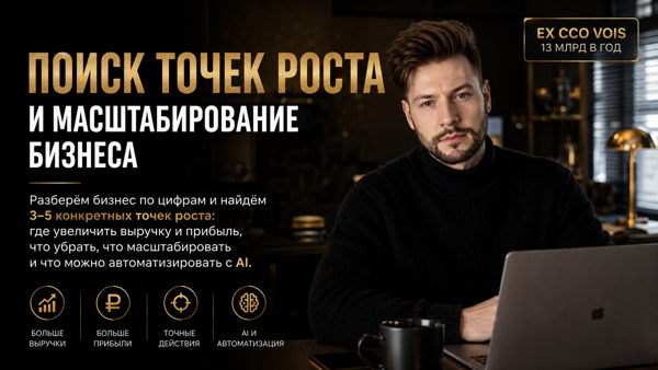 Поиск точек роста и масштабирование бизнеса (ex CCO VOIS)
