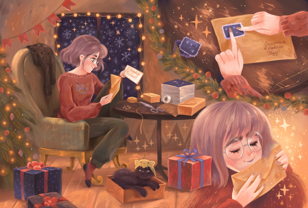 Новогодняя книжная иллюстрация