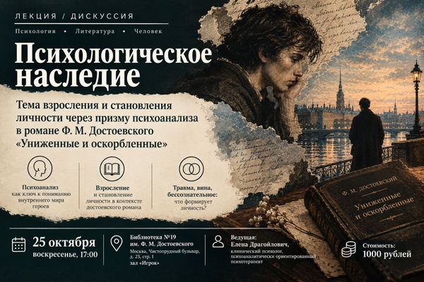 "Психологическое наследие родителей. Тема взросления и становления личности через призму психоанализа в романе Ф. М. Достоевского "Униженные и оскорбленные"