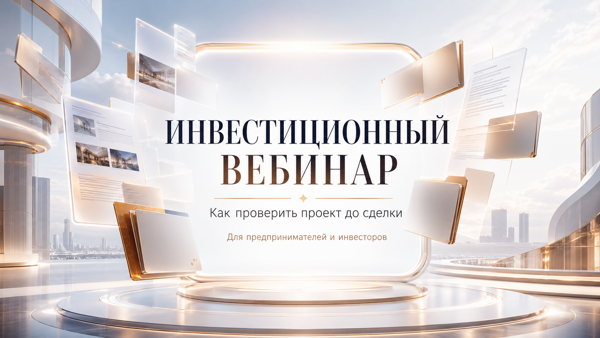 Инвестиционный вебинар: как проверить проект до сделки и не вложиться вслепую