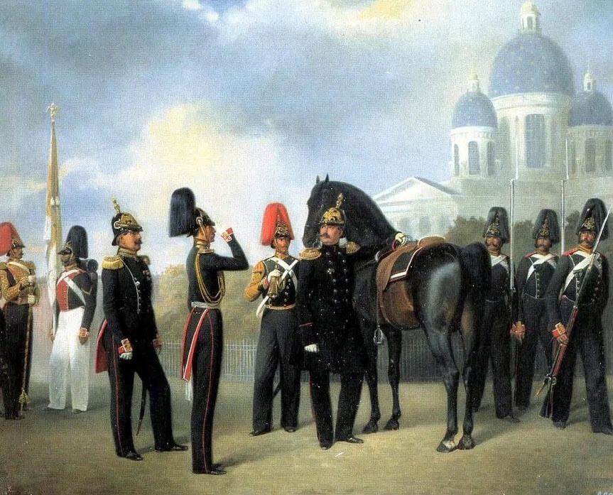 Императорская гвардия на берегах Обводного канала. Вечерняя прогулка
