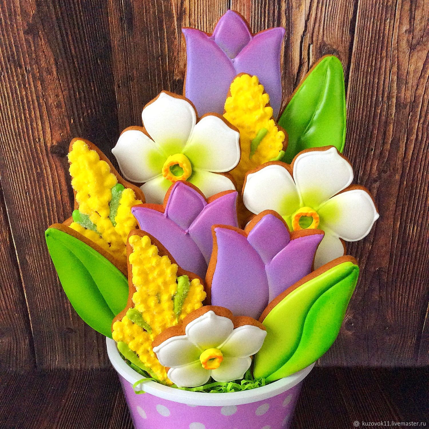 Мастер-класс по росписи пряника "букет маргариты"