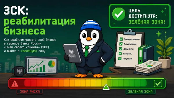 Как реабилитировать свой бизнес в сервисе Банка России «Знай своего клиента» (ЗСК) и выйти в «зеленую» зону ЗСК