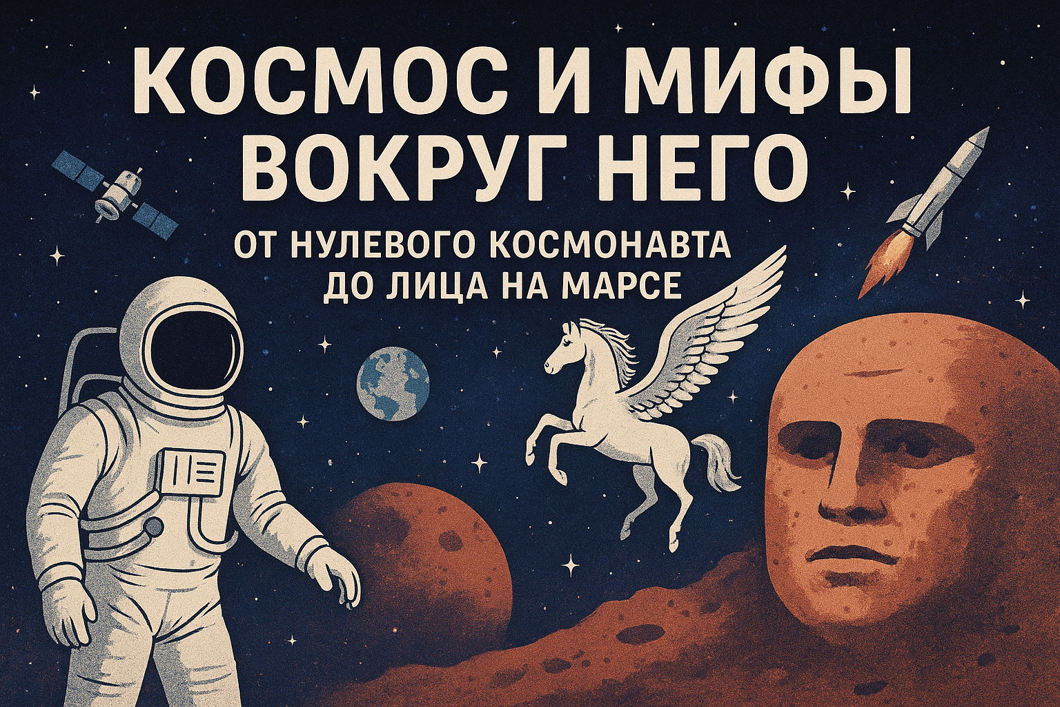 Лекция "Космос и мифы вокруг него: от нулевого космонавта до лица на Марсе"
