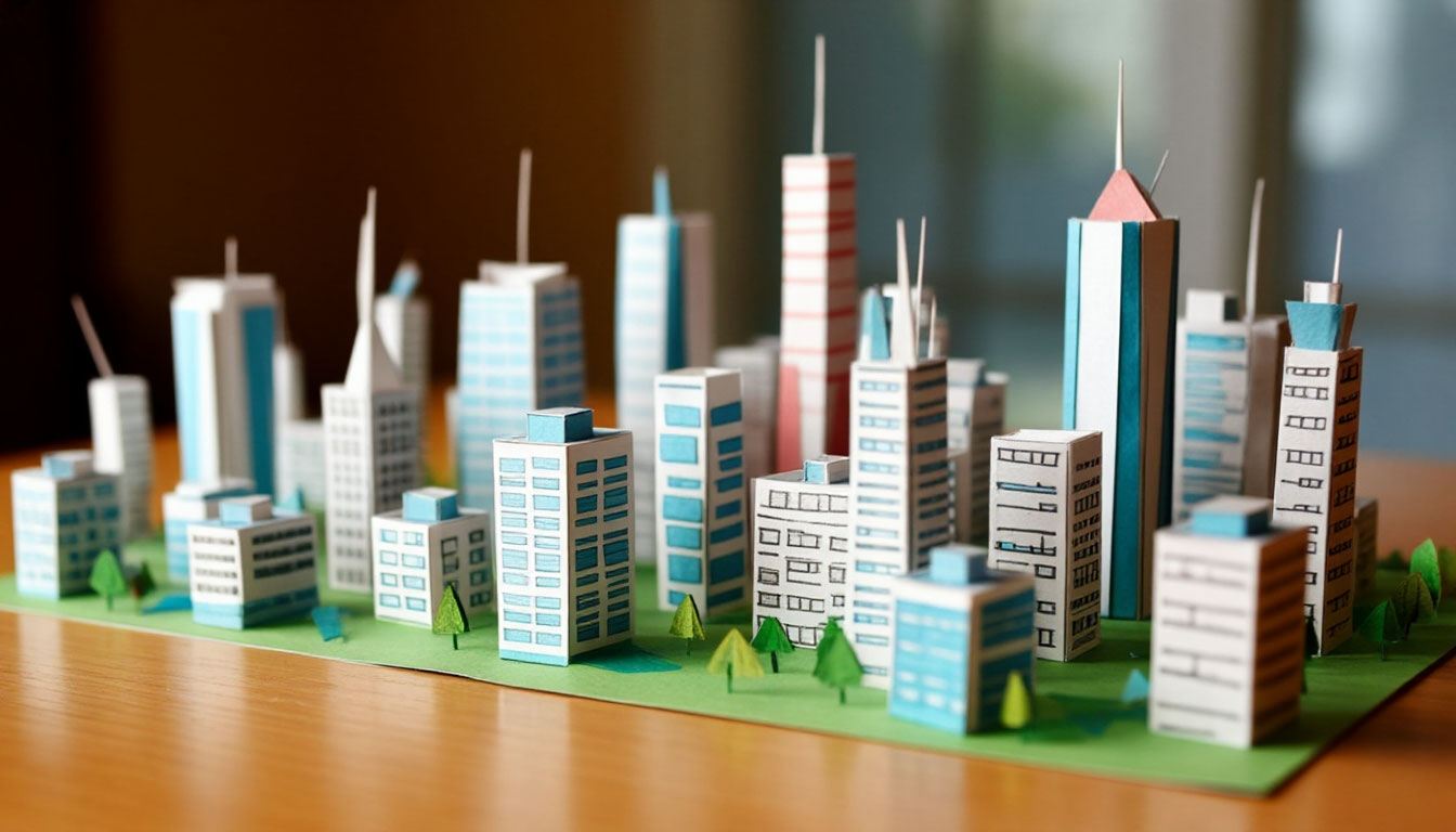 Гильдия юных художников. Город будущего из бумаги