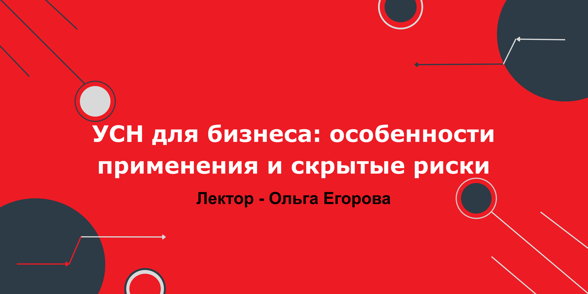 Вебинар "УСН для бизнеса: особенности применения и скрытые риски"