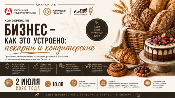 Конференция «Бизнес как это устроено: пекарни и кондитерские»