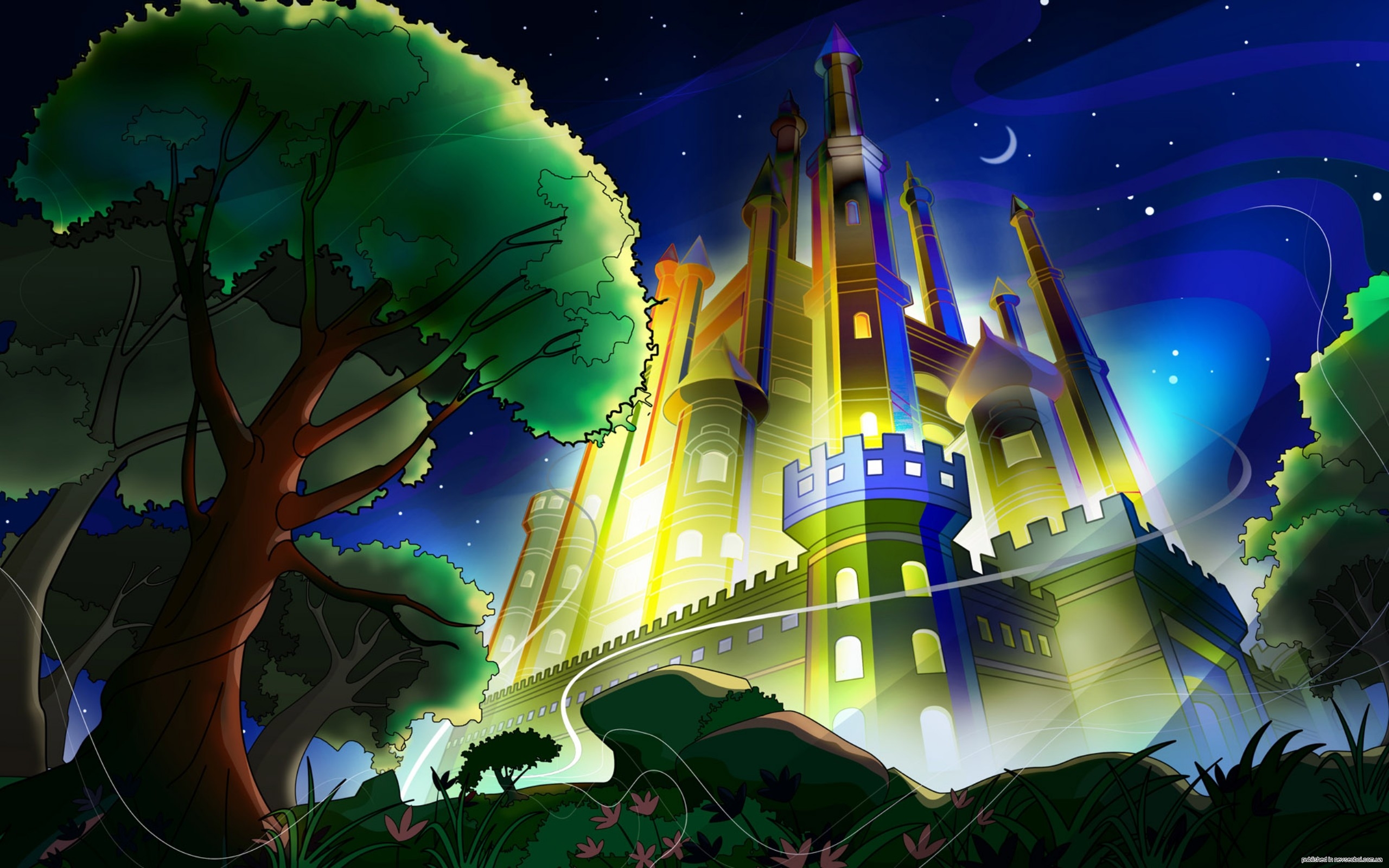 Страна ночи 3. Волшебный замок. Сказочный дворец. Сказочный замок картинки. Волшебный город.