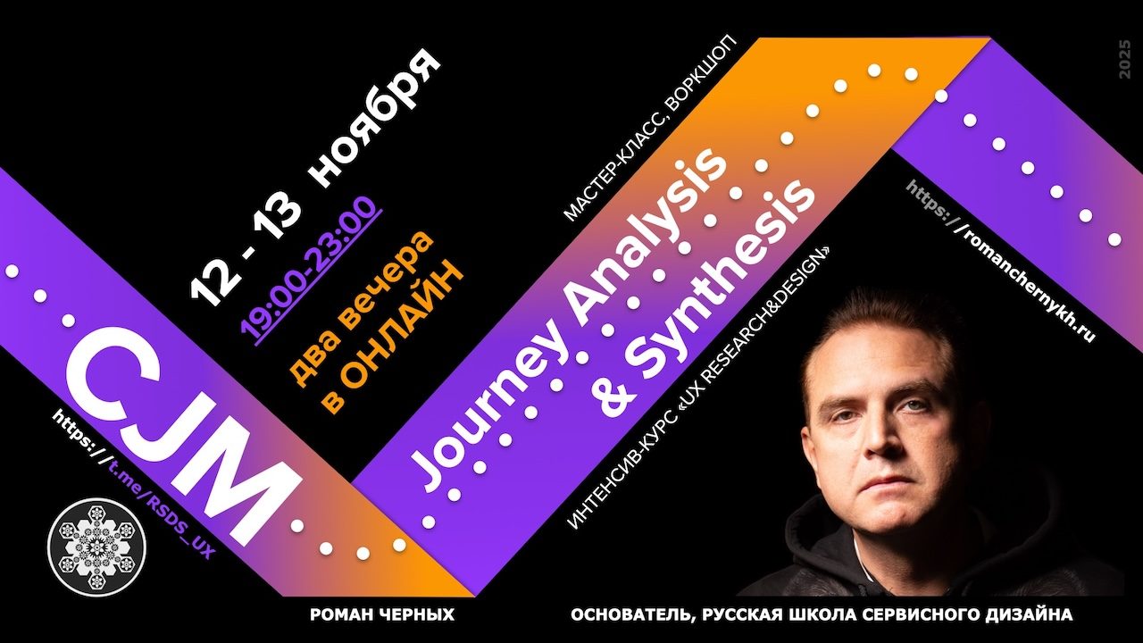 Интенсив-мастерская «Customer Journey Analysis and Synthesis», РШСД