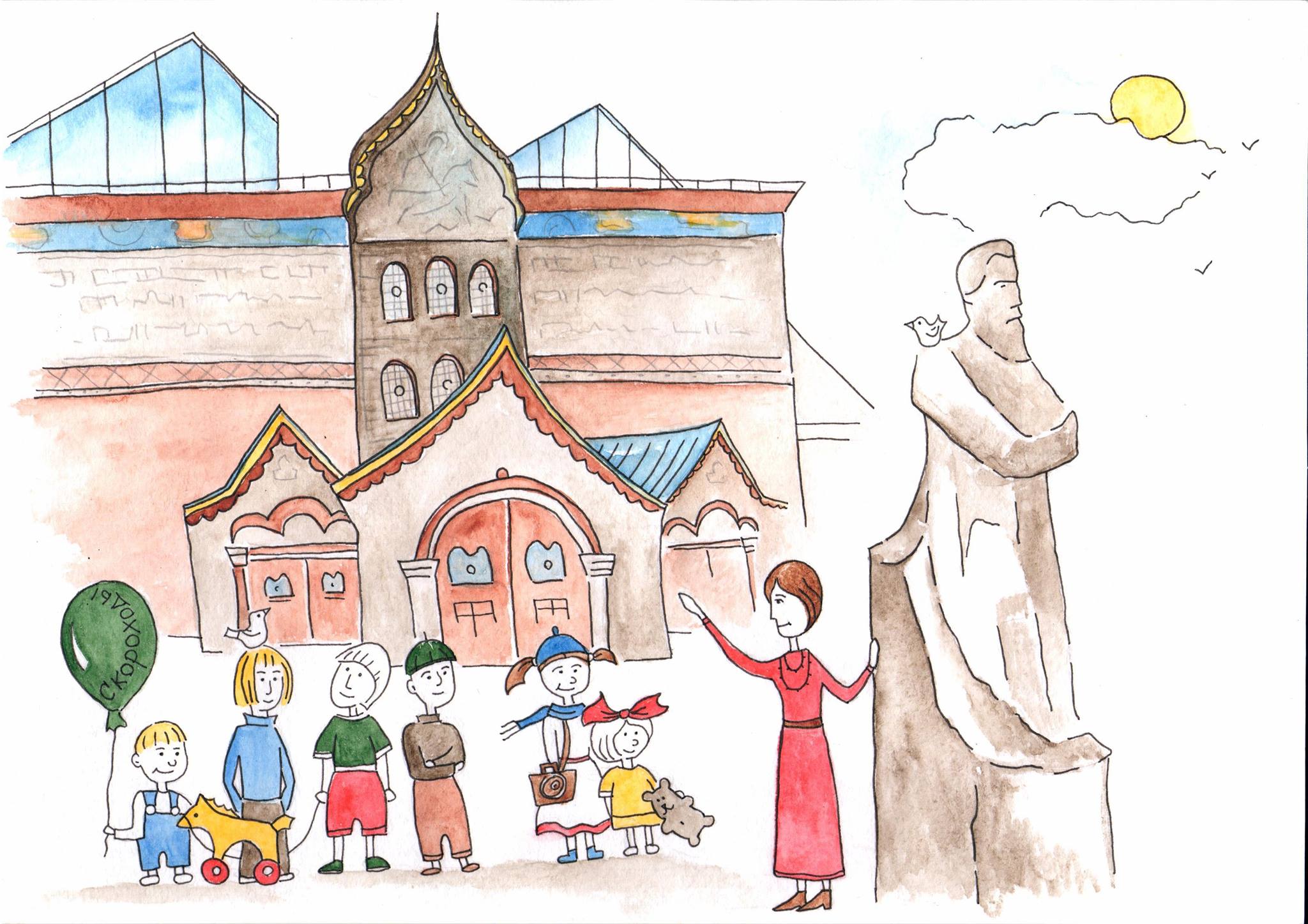 Рисование Третьяковская галерея для детей легкая