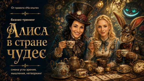 Книжный клуб "На опыте". Работа с неопределенностью по технике "Алисы в стране чудес"