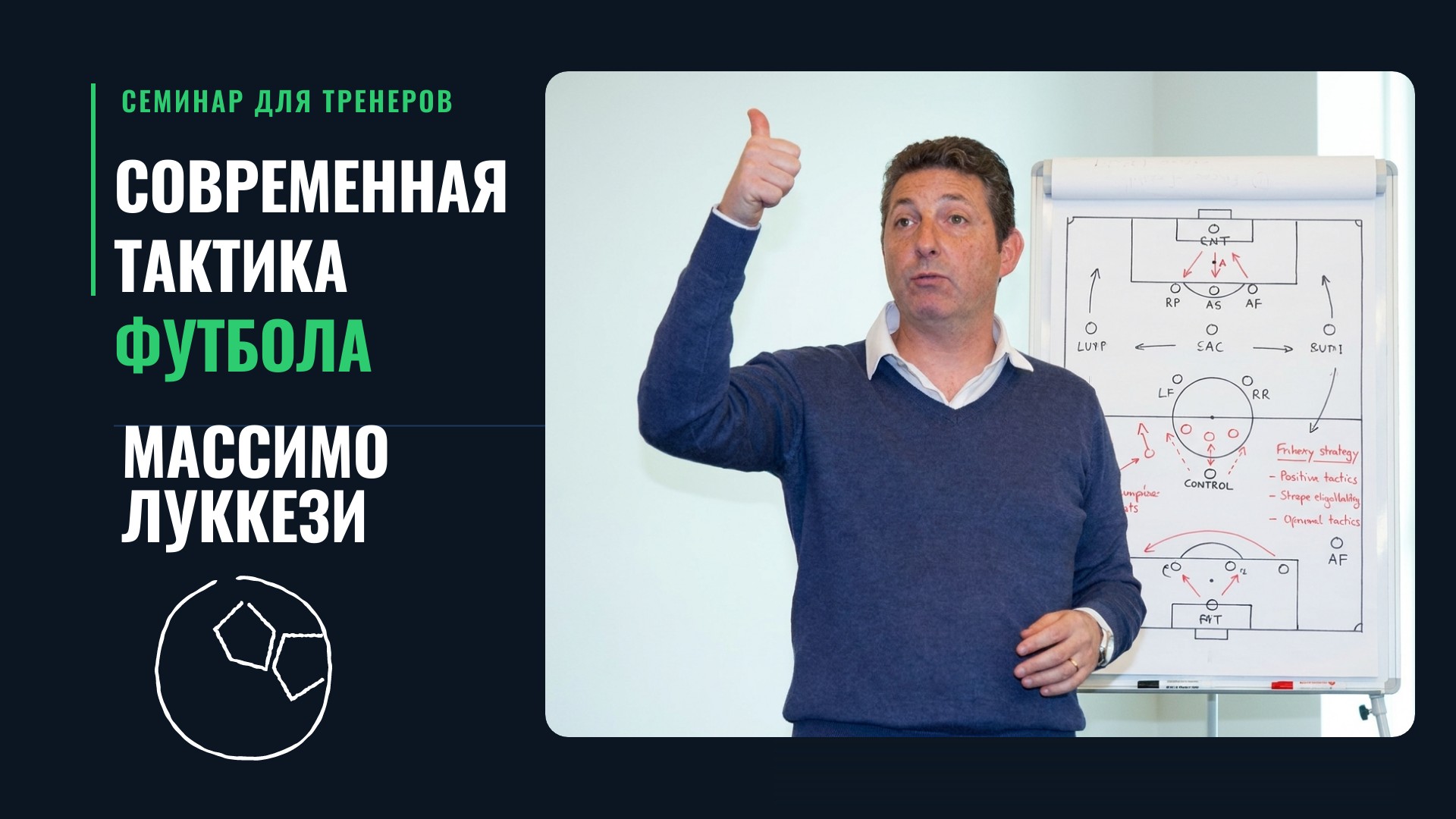 Практический семинар - ФУТБОЛЬНАЯ ТАКТИКА от Массимо Луккези