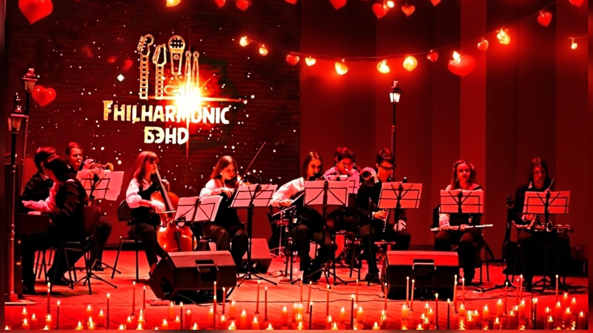 Любовь звучит: оркестр и невидимый голос при свечах