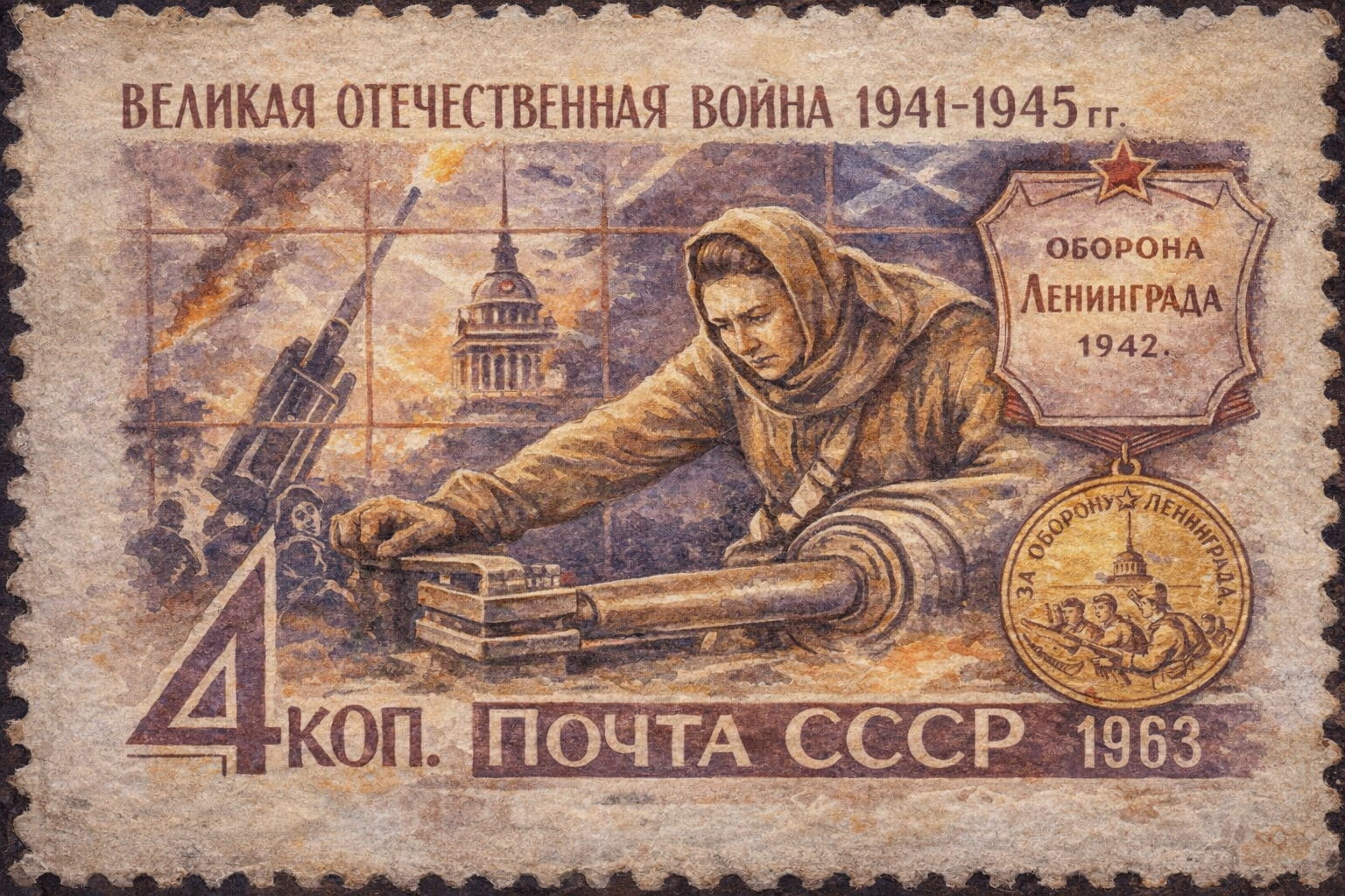 Открытая лекция «Открытки и марки блокадного Ленинграда»