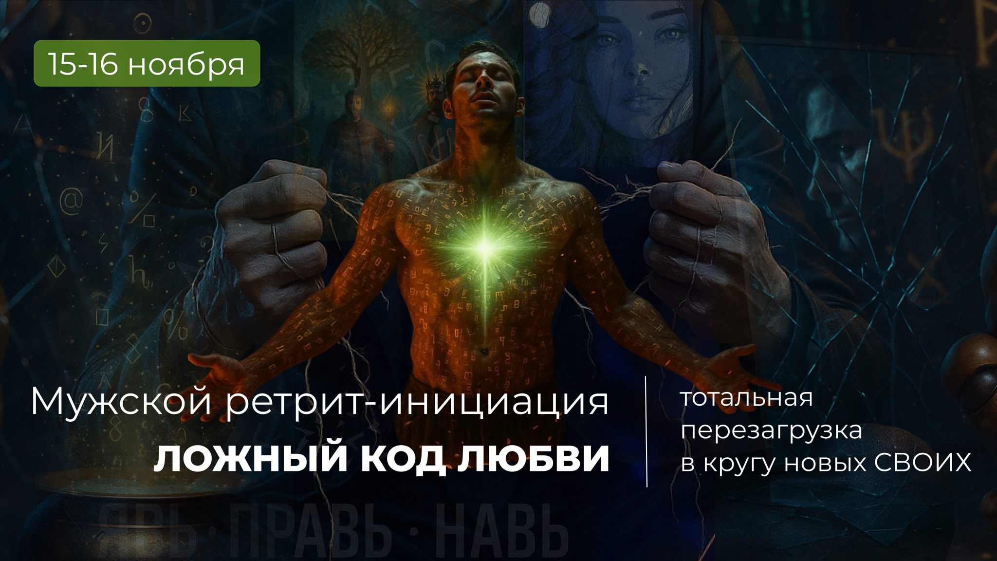 Мужской ретрит на тему отношений. 15-16 ноября под Москвой. С баней, практиками, приключениями
