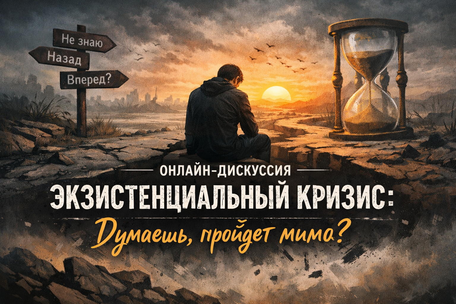 Онлайн дискуссия "Экзистенциальный кризис: думаешь, пройдет мимо?"