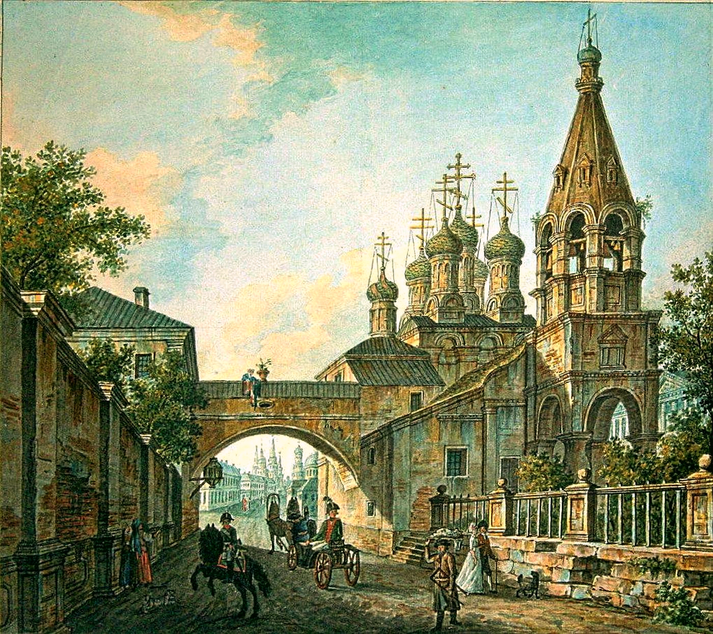 1800 х годах. Фёдор Алексеев пейзажи Москвы 1800.