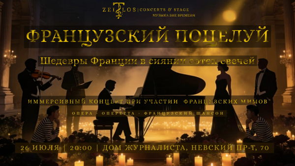 Французский поцелуй | Иммерсивный концерт при свечах