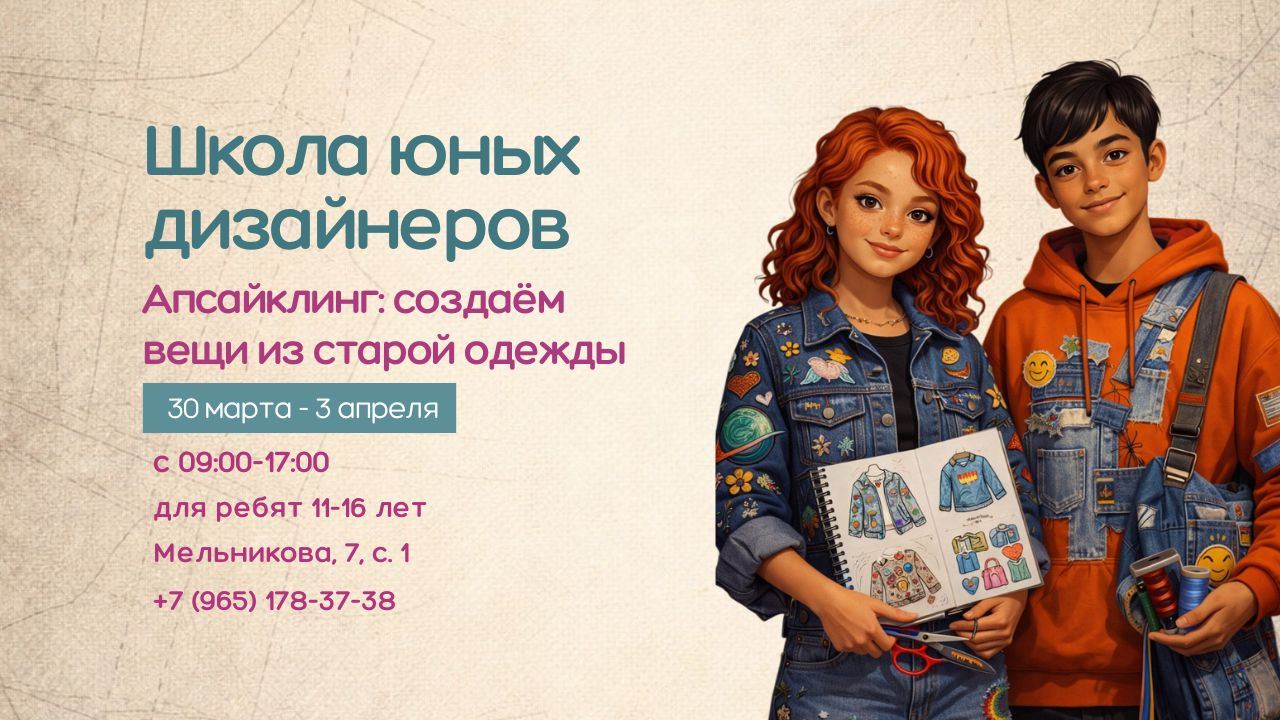 Школа юных дизайнеров. Апсайклинг: создаём вещи из старой одежды (5–9 классы)