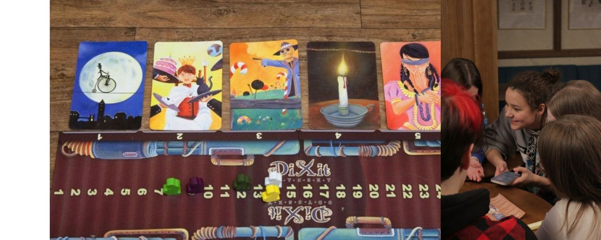 Играем в настолку Dixit на Английском в магическом кафе на Фонтанке! Английский разговорный клуб с участием носителя