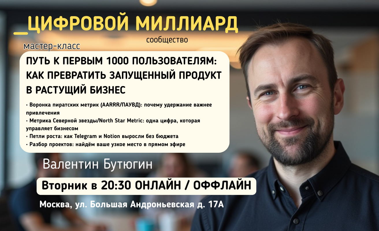 ПУТЬ К ПЕРВЫМ 1000 ПОЛЬЗОВАТЕЛЯМ: КАК ПРЕВРАТИТЬ ЗАПУЩЕННЫЙ ПРОДУКТ В РАСТУЩИЙ БИЗНЕС