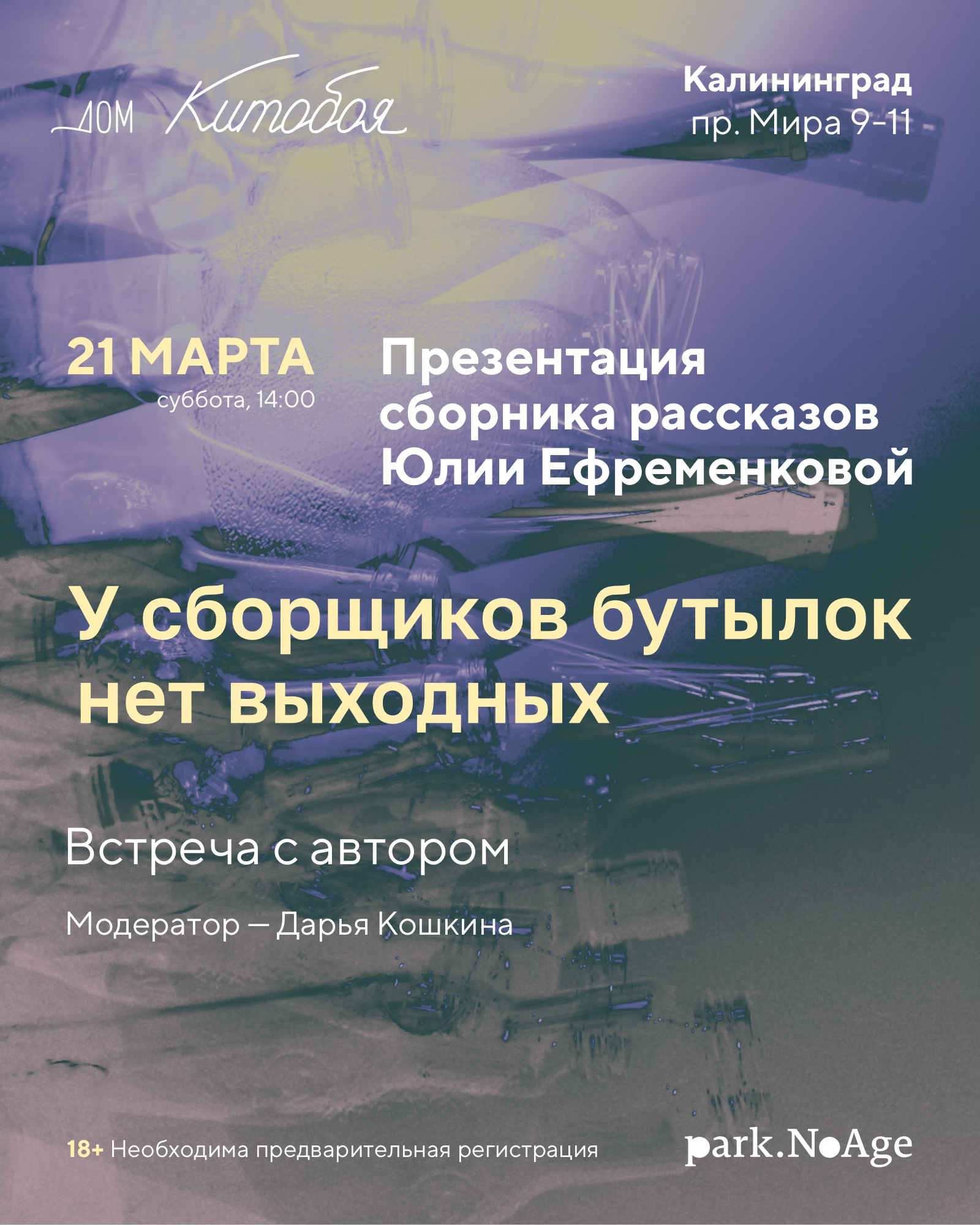 Презентация сборника рассказов «У сборщиков бутылок нет выходных» Юлии Ефременковой в Калининграде