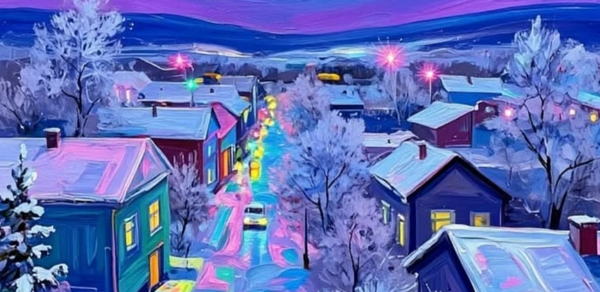Детский мастер-класс «Волшебные краски северного сияния» (6+)