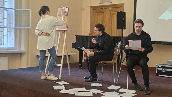 День рождения П. Е. Щербова в выставочном зале "Смольный"