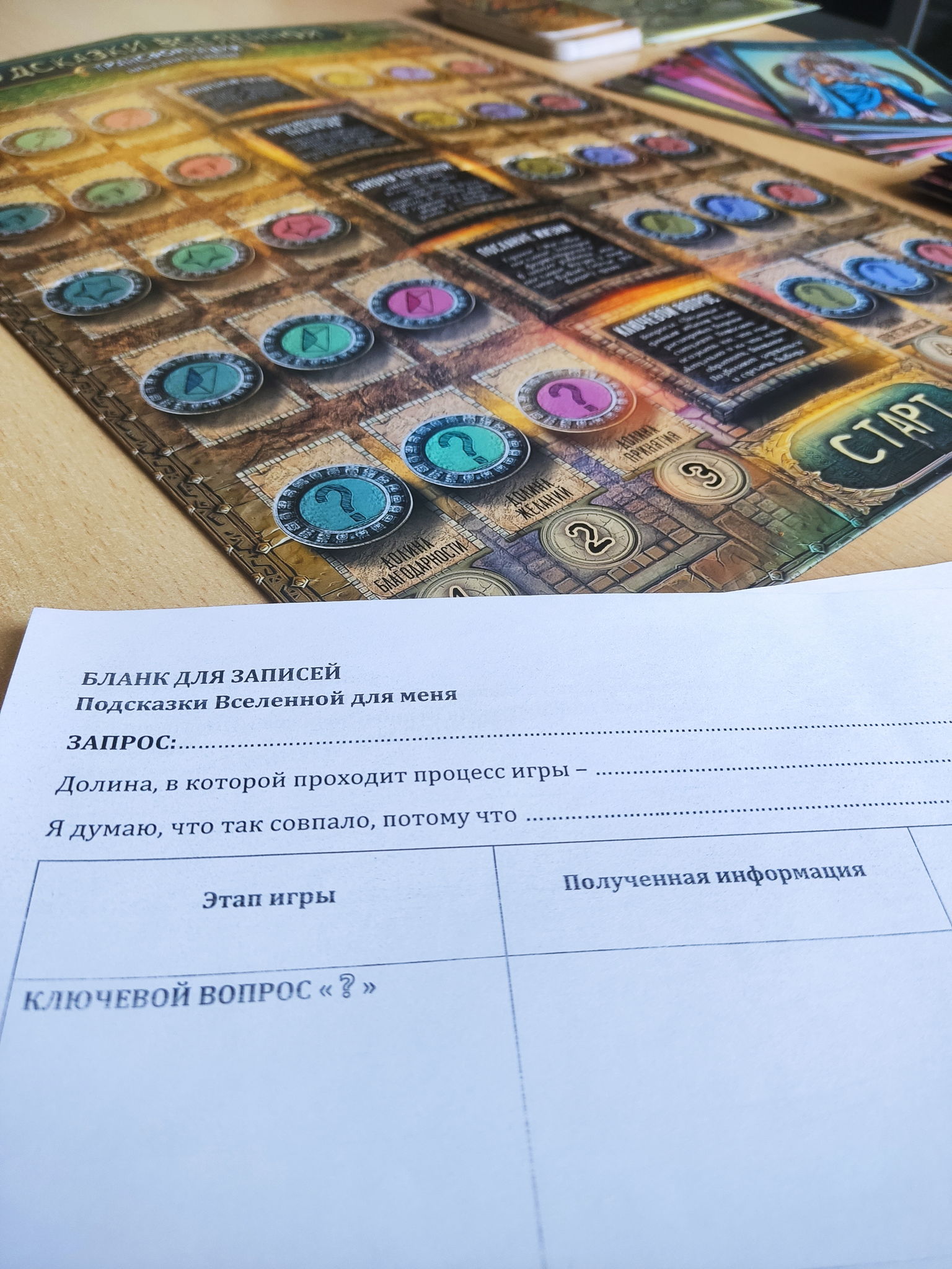 Психологическая трансформационная игра "Подсказки Вселенной"