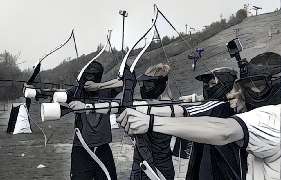 Ищем настоящую квинку. Арчери таг Москва. Арчери тг. Archery tag в Москве. Арчери таг лес