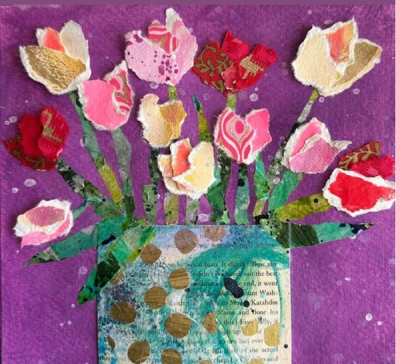 Мастер-класс "Коллаж. Цветы для мамы"