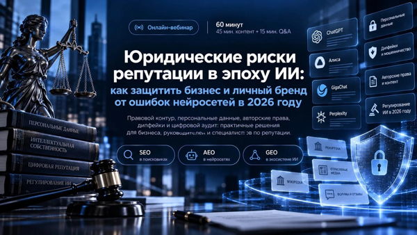 Юридические риски репутации в эпоху ИИ: как защитить бизнес и личный бренд от ошибок нейросетей в 2026 году
