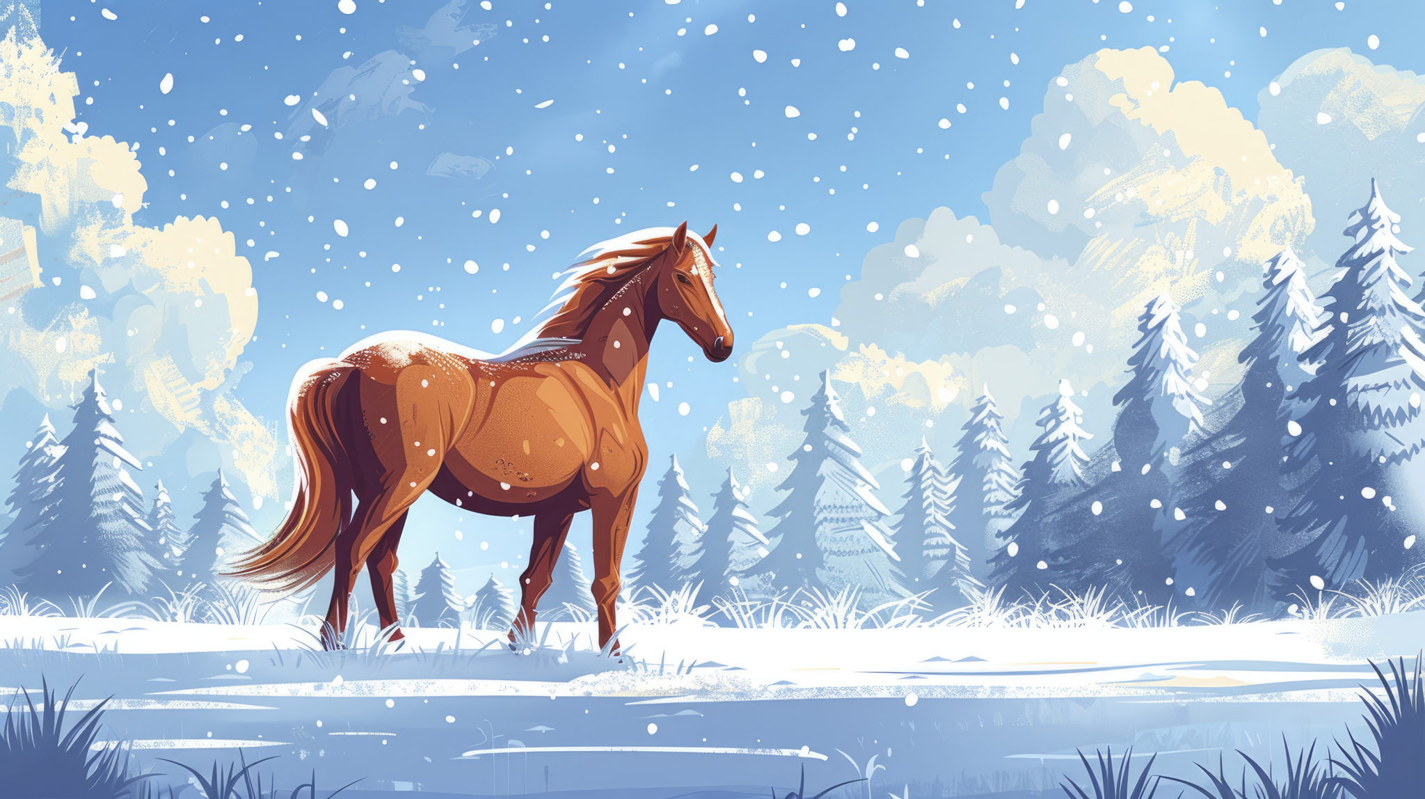 Мастер-класс проекта «Рисовальные классы» Изоклуба «Акварелька» — «Рыжие, гнедые, серые и вороные…»