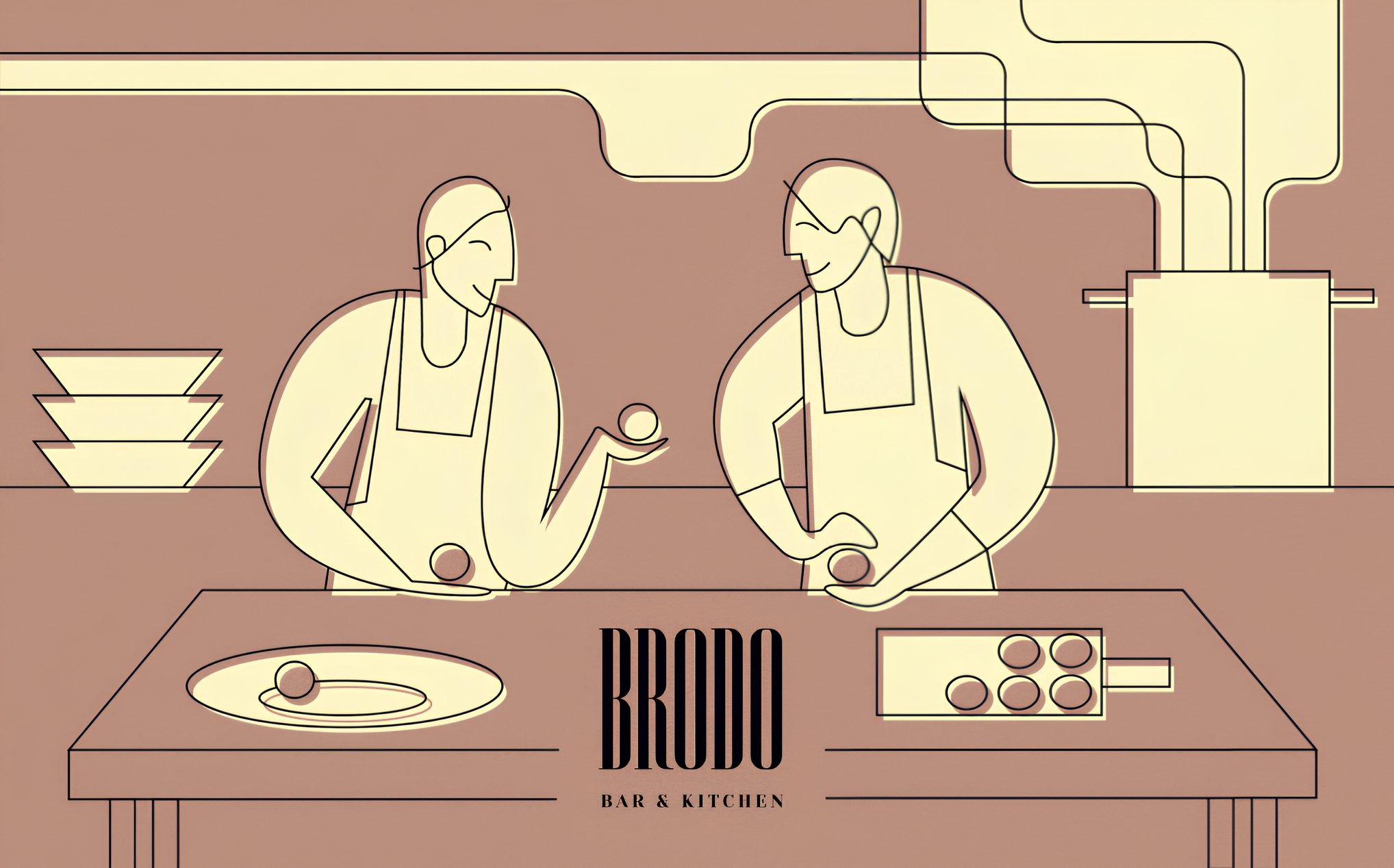 Зимний ужин во французском стиле в BRODO