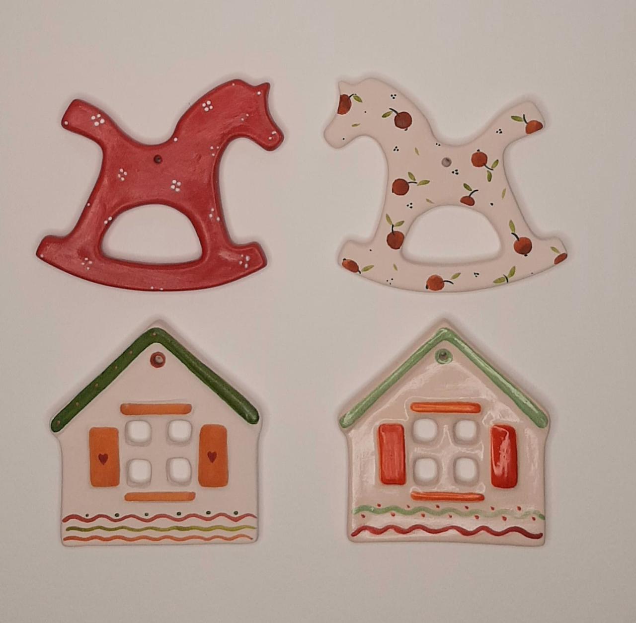 Роспись глиняных новогодних домиков в студии Kidsarts на Кропоткинской