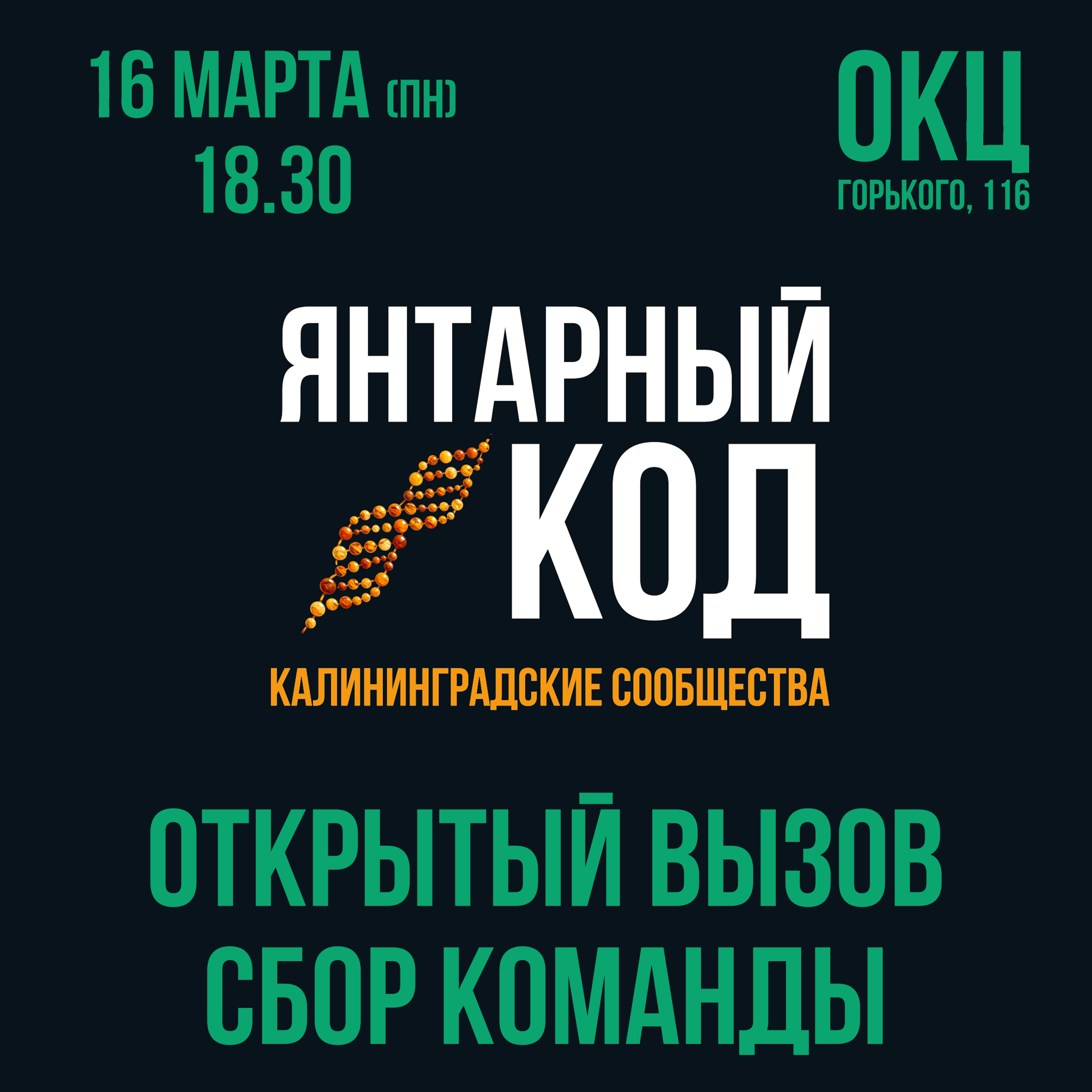 Открытый вызов платформы Янтарный КОД | Калининградские сообщества